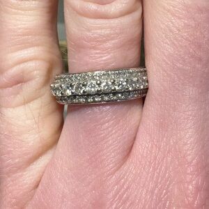 🔥🔥4kt white gold 2ct diamond full eternity band